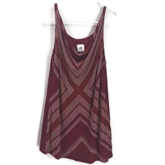 CAbi 3084 Printed Drape tank top Small - Picture 4 of 11